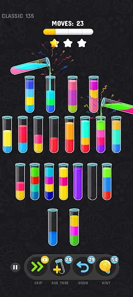 Color Water Sort Puzzle Games (Цветные игры сортировки воды)  [МОД Бесконечные монеты] Screenshot 3