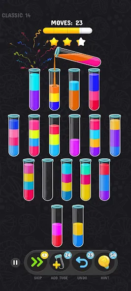 Color Water Sort Puzzle Games (Цветные игры сортировки воды)  [МОД Бесконечные монеты] Screenshot 4