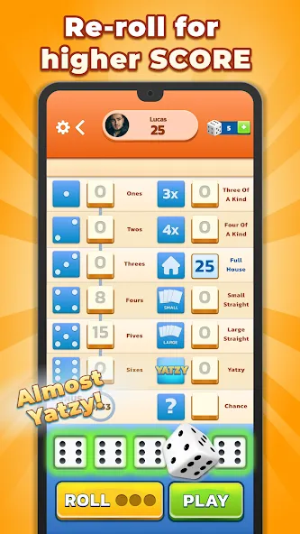 Yatzy - Fun Classic Dice Game (Ятзи)  [МОД Unlimited Money] Screenshot 5