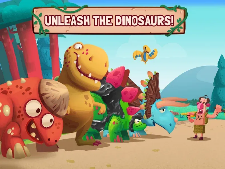 Dino Bash: Dinosaur Battle (Дино Баш)  [МОД Все открыто] Screenshot 2