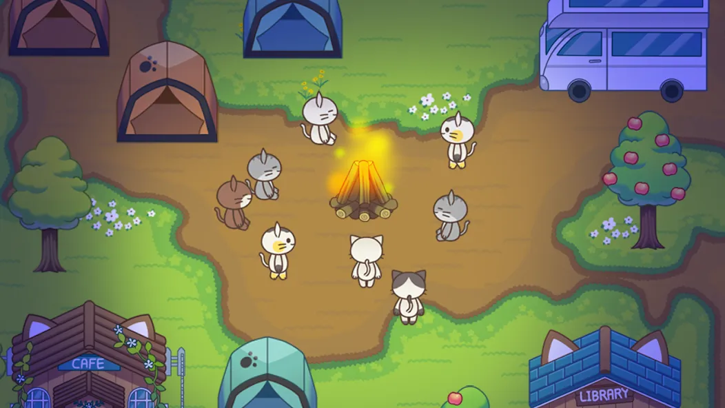 Cat Forest - Healing Camp  [МОД Много монет] Screenshot 5