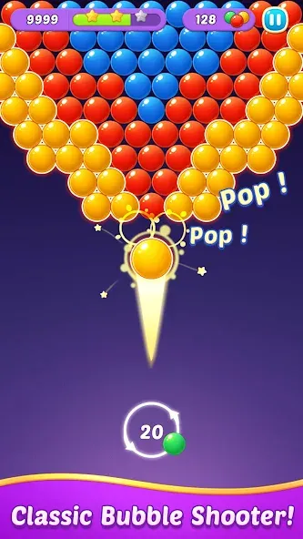 Bubble Shooter Gem Puzzle Pop (Бабл Шутер Драгоценный камень)  [МОД Много монет] Screenshot 1