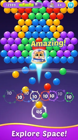 Bubble Shooter Gem Puzzle Pop (Бабл Шутер Драгоценный камень)  [МОД Много монет] Screenshot 4