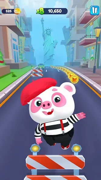 Piggy Panda Run: Fun Game  [МОД Бесконечные деньги] Screenshot 2