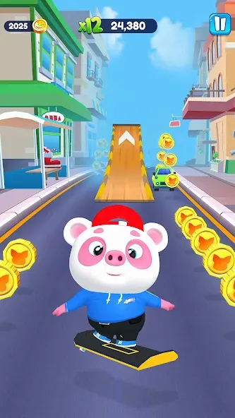 Piggy Panda Run: Fun Game  [МОД Бесконечные деньги] Screenshot 3