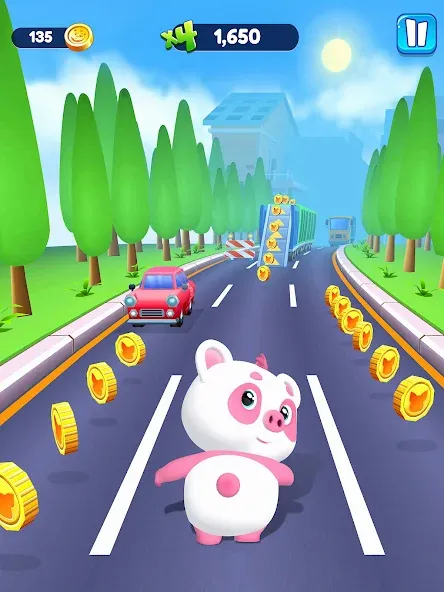 Piggy Panda Run: Fun Game  [МОД Бесконечные деньги] Screenshot 5