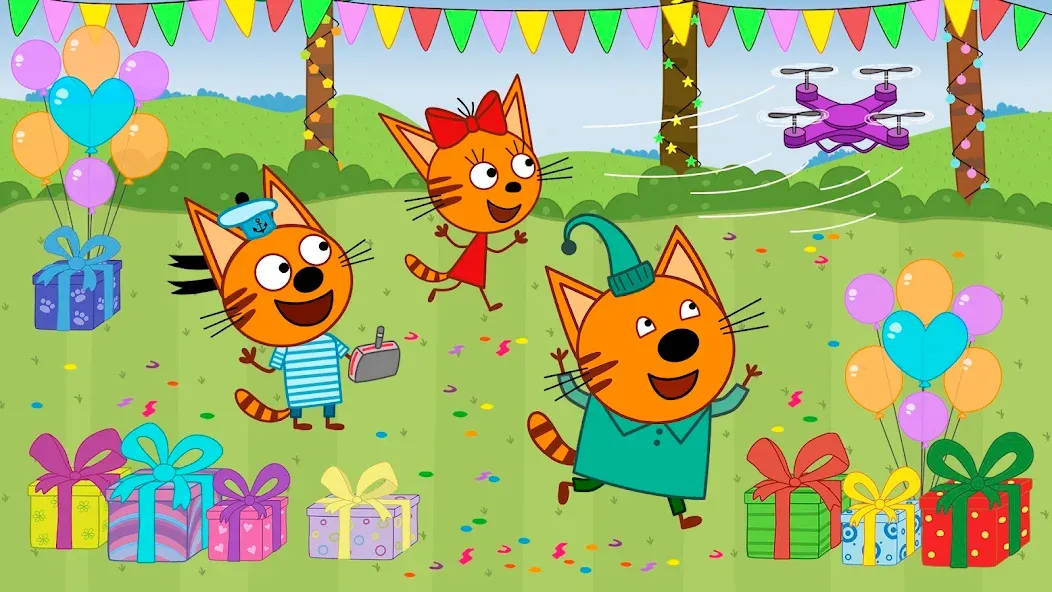 Kid-E-Cats: Kids birthday  [МОД Бесконечные монеты] Screenshot 3