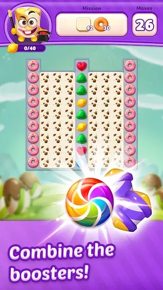 Lollipop Sweet Heroes Match3 (ЛОЛЛИПОП СВИТ ХЕРОЕС МАТЧ3)  [МОД Mega Pack] Screenshot 3