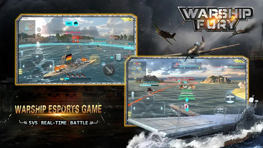 Warship Fury  [МОД Много денег] Screenshot 2