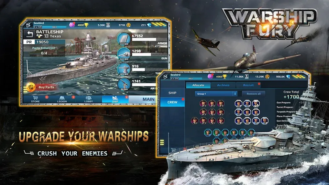 Warship Fury  [МОД Много денег] Screenshot 4