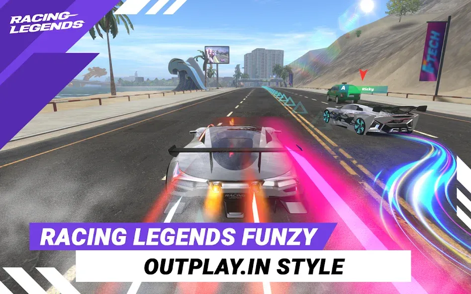 Racing Legends Funzy (Расинг Легендс Фанзи)  [МОД Бесконечные монеты] Screenshot 1