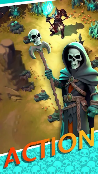 Necromancer Hero: Skeletons 3D (Некромантгерой)  [МОД Бесконечные деньги] Screenshot 1