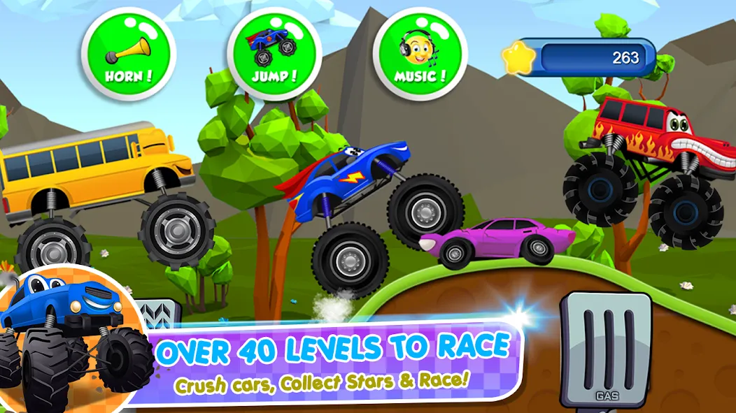 Monster Trucks Game for Kids 2 (Монстр Тракс Игра для Детей 2)  [МОД Unlimited Money] Screenshot 4