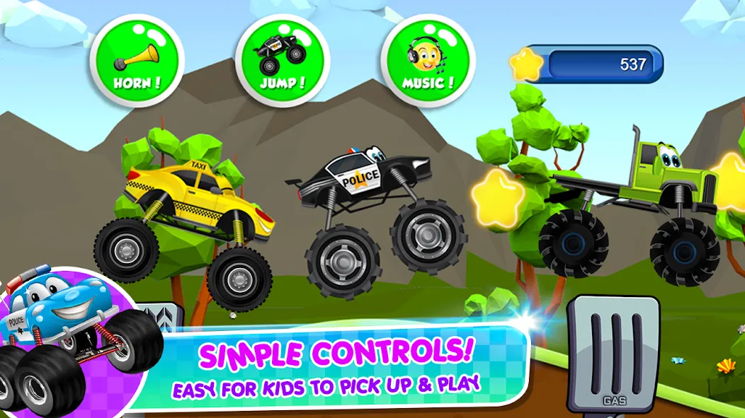 Monster Trucks Game for Kids 2 (Монстр Тракс Игра для Детей 2)  [МОД Unlimited Money] Screenshot 5