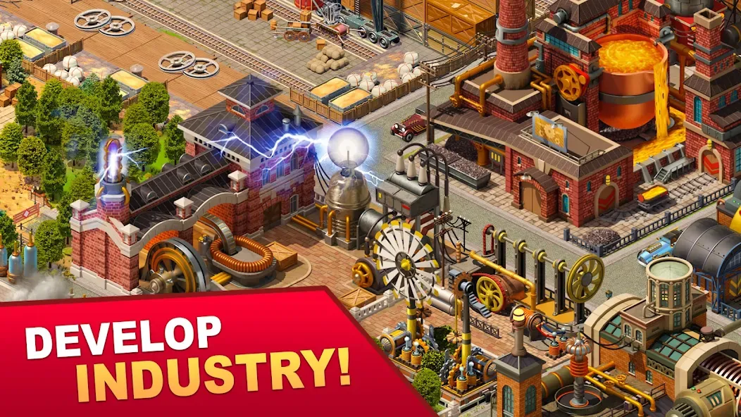 Steam City: Town building game (Стим Сити)  [МОД Много монет] Screenshot 3