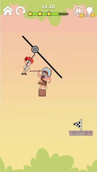 Zipline Rescue: Physics Game (Зиплайн Рескью)  [МОД Unlimited Money] Screenshot 1