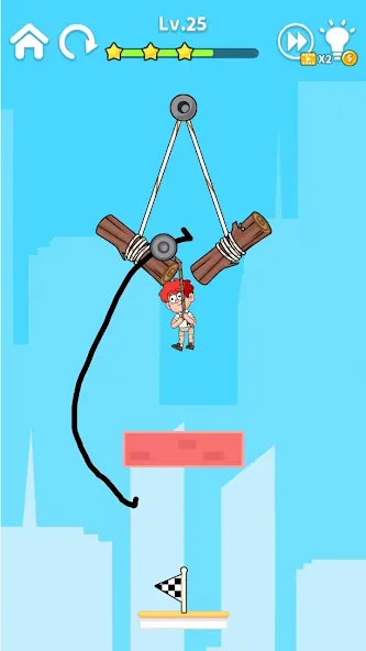 Zipline Rescue: Physics Game (Зиплайн Рескью)  [МОД Unlimited Money] Screenshot 5