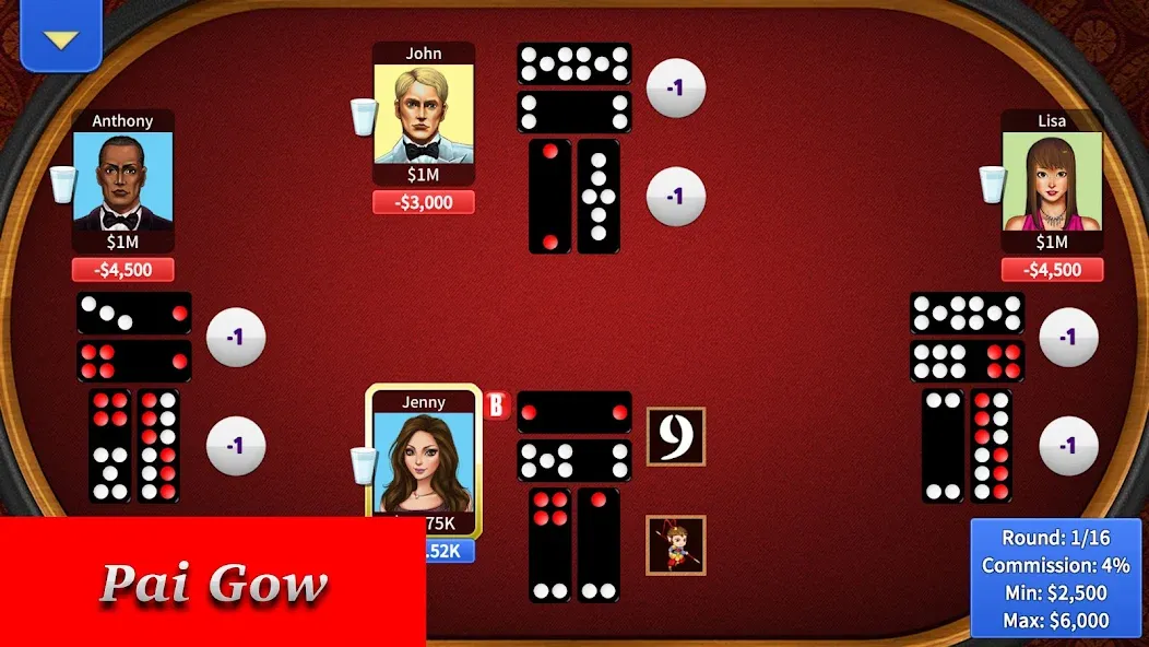 Pai Gow Online - KK Paigow 2 (Пай Гоу Онлайн)  [МОД Бесконечные монеты] Screenshot 4