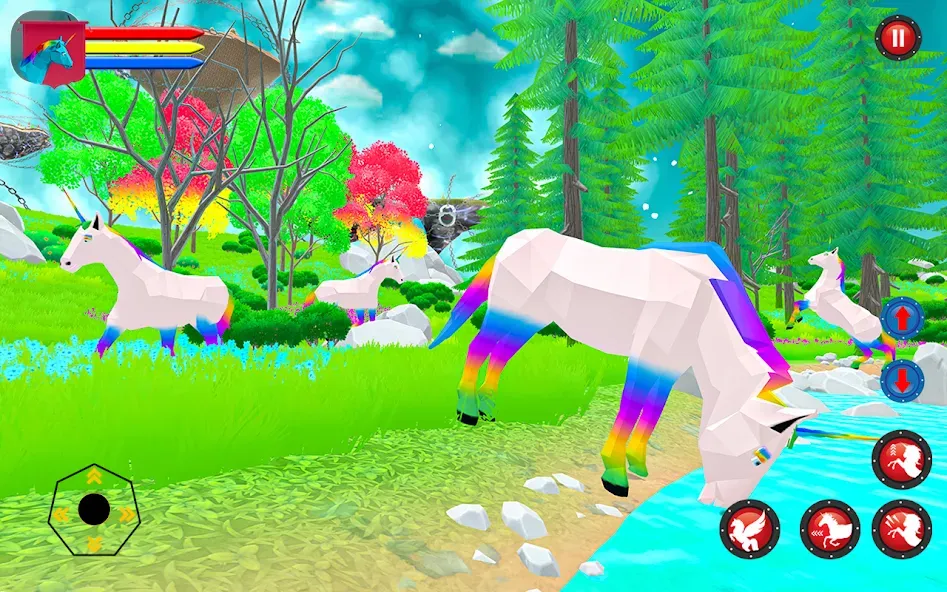 Flying Unicorn Pegasus Games  [МОД Много монет] Screenshot 2