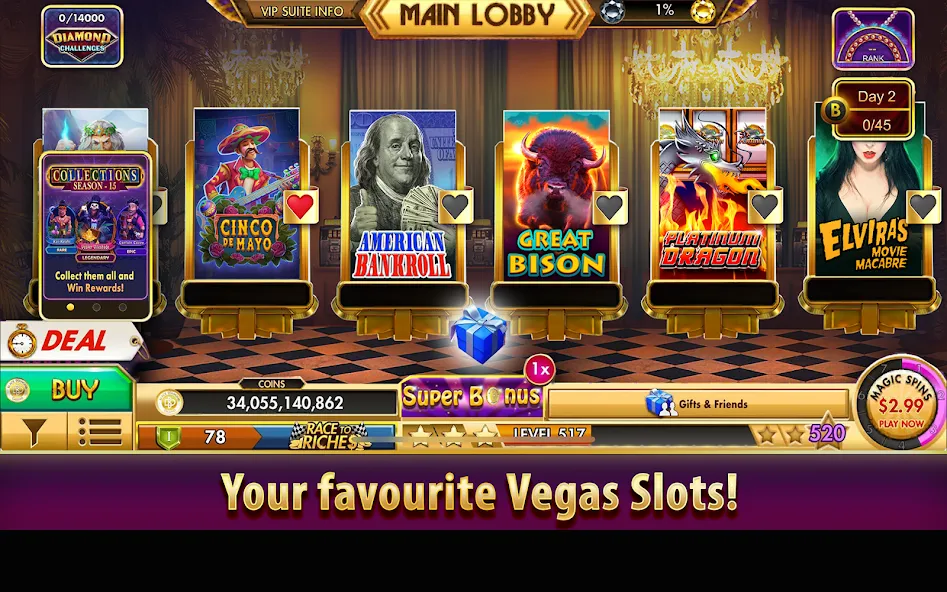 Black Diamond Casino Slots (СЛОТЫ)  [МОД Много денег] Screenshot 1