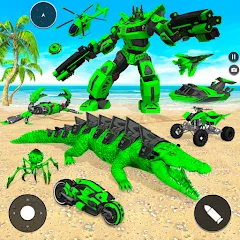 Скачать взлом Crocodile Animal Robot Games  [МОД Много денег] на Андроид