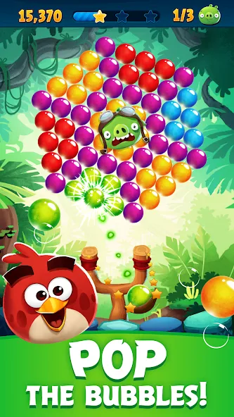 Angry Birds POP Bubble Shooter (Энгри Брдс ПОП Бабл Шутер)  [МОД Много монет] Screenshot 1