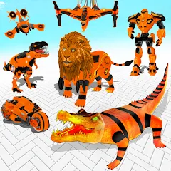 Скачать взлом Robot Game Transform Crocodile [МОД Mega Pack] на Андроид