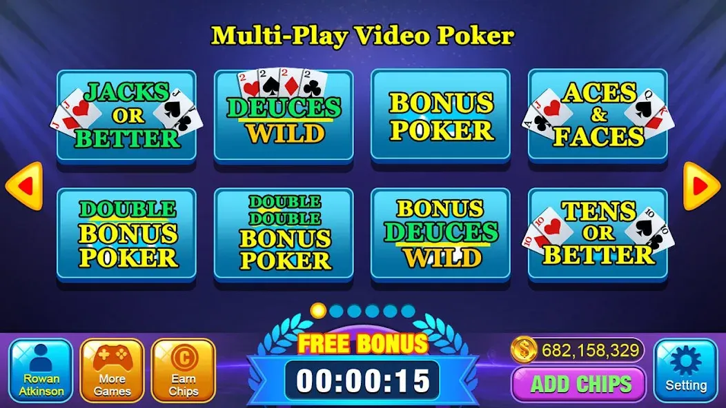 Video Poker Games - Multi Hand (Видео покер игры)  [МОД Menu] Screenshot 1