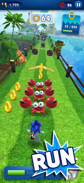 Sonic Dash - Endless Running (Соник Дэш)  [МОД Unlocked] Screenshot 1