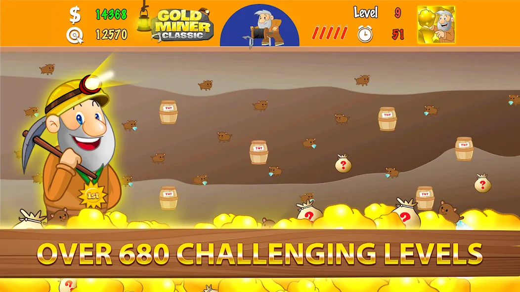 Gold Miner Classic: Gold Rush (Голд Майнер Классик)  [МОД Много монет] Screenshot 3