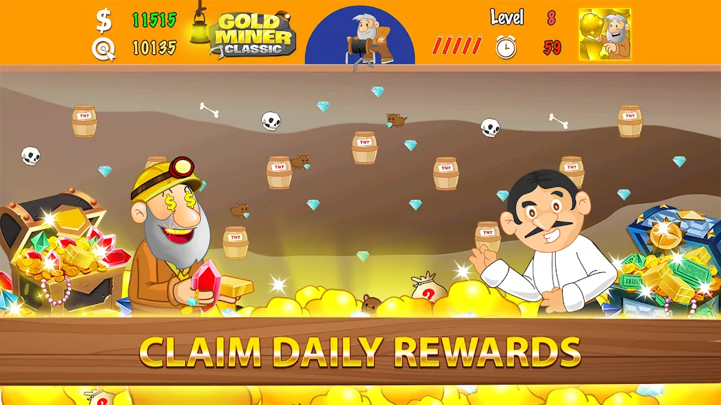 Gold Miner Classic: Gold Rush (Голд Майнер Классик)  [МОД Много монет] Screenshot 5