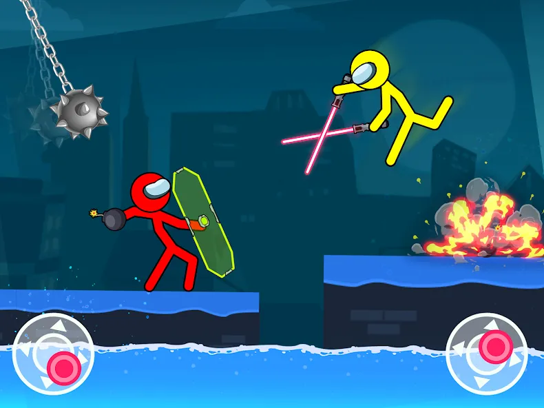 Stick-man Fighting Games  [МОД Unlocked] Screenshot 1