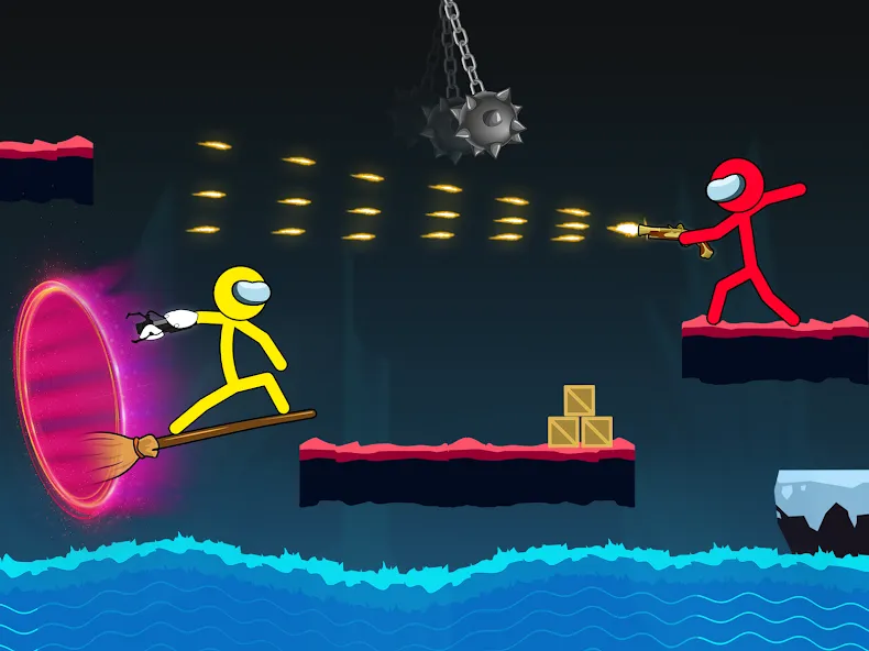 Stick-man Fighting Games  [МОД Unlocked] Screenshot 2