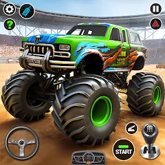 Скачать взлом 4x4 Monster Truck Racing Games (Монстр Трак Гонки игры)  [МОД Много денег] на Андроид