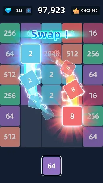 2048™ Merge Block Puzzle (Слияние блочных головоломок)  [МОД Mega Pack] Screenshot 2