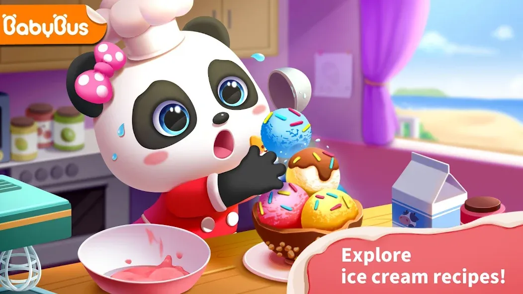 Baby Panda’s Ice Cream Shop  [МОД Unlimited Money] Screenshot 1