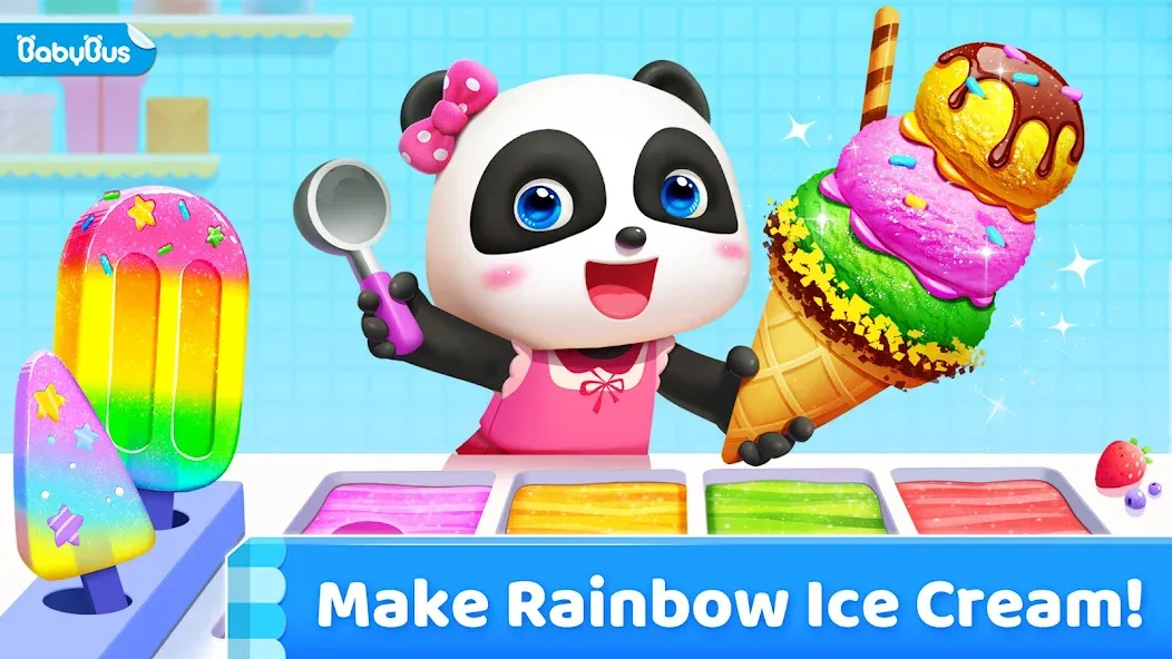 Little Panda's Ice Cream Games  [МОД Много денег] Screenshot 1