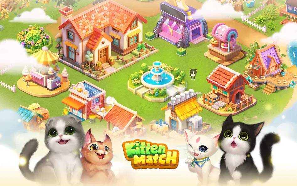 Kitten Match (Киттен Матч)  [МОД Бесконечные деньги] Screenshot 1