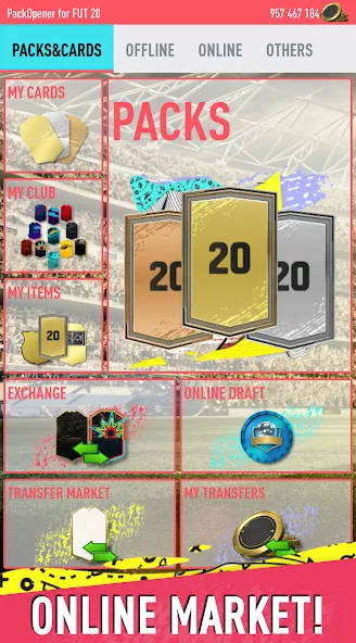 Pack Opener for FUT 20 by SMOQ (Пак открыватель для  20 от )  [МОД Бесконечные деньги] Screenshot 2