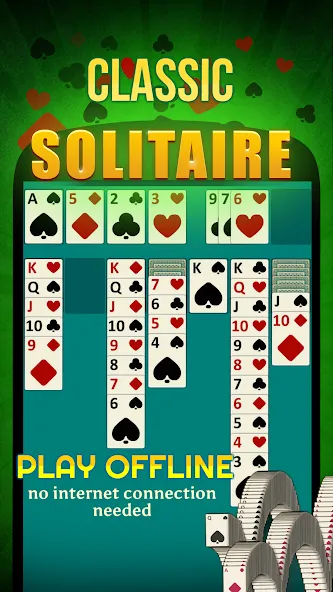 Solitaire - Offline Card Games  [МОД Бесконечные монеты] Screenshot 1