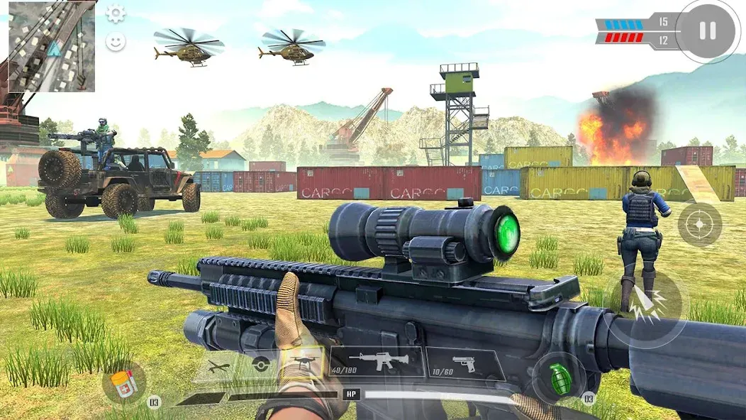 Commando War Army Game Offline  [МОД Все открыто] Screenshot 4