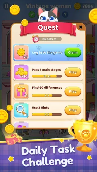 Find Differences: Spot Fun  [МОД Menu] Screenshot 4