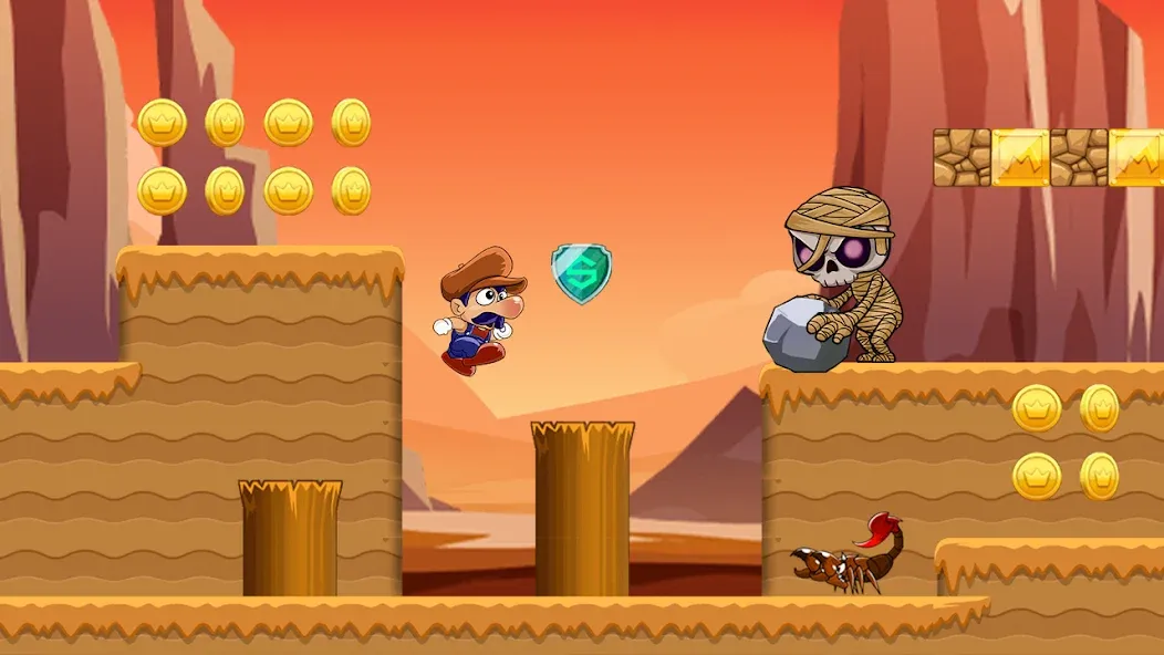 Super Bino Go:Adventure Jungle (Супер Бино Го)  [МОД Бесконечные деньги] Screenshot 2