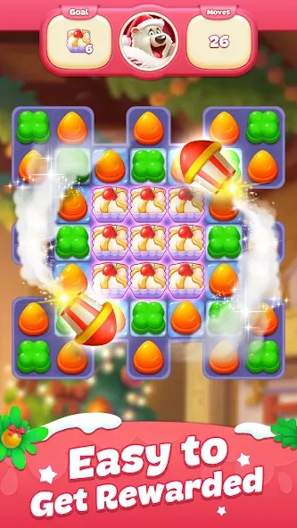 Sweet Candy Match: Puzzle Game (Свит Кэнди Матч)  [МОД Много монет] Screenshot 3