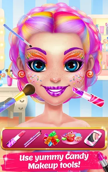 Candy Makeup Beauty Game  [МОД Unlocked] Screenshot 2