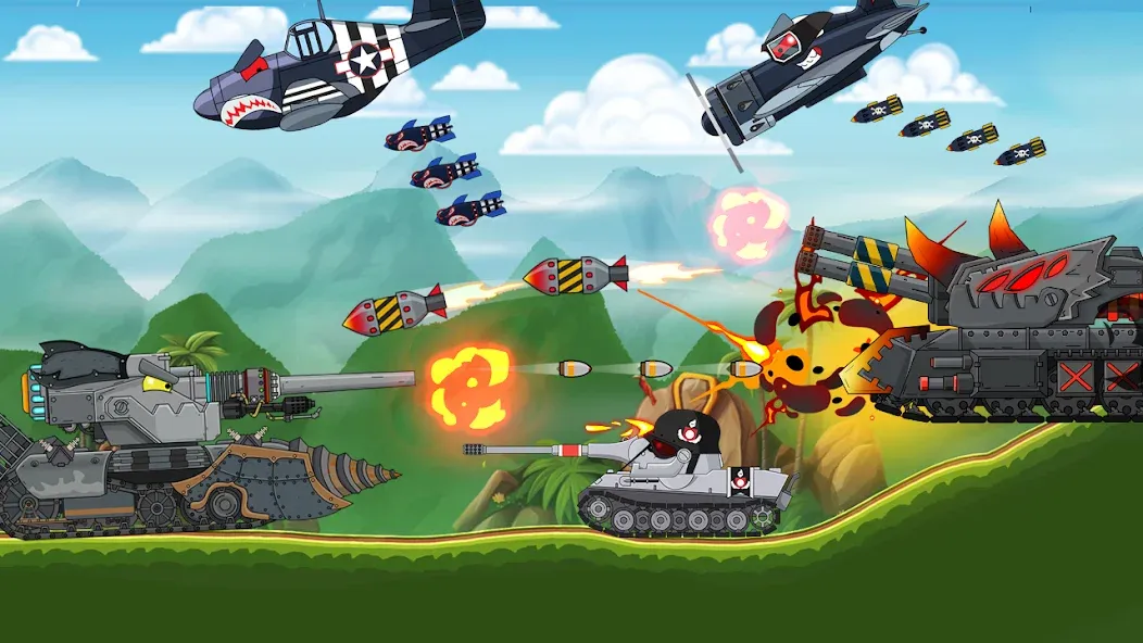 Tank Combat: War Battle (Танковый бой)  [МОД Menu] Screenshot 4