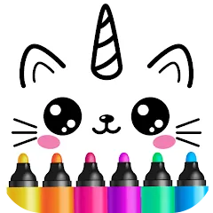 Скачать взлом Drawing for kids! Toddler draw [МОД Unlocked] на Андроид