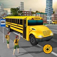 Скачать взлом School Bus Driving Game [МОД Бесконечные монеты] на Андроид