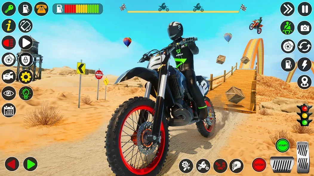 Bike Stunt Games Stunt Bike 3D (Байк стант рэмп игра Байк Джамп)  [МОД Mega Pack] Screenshot 1