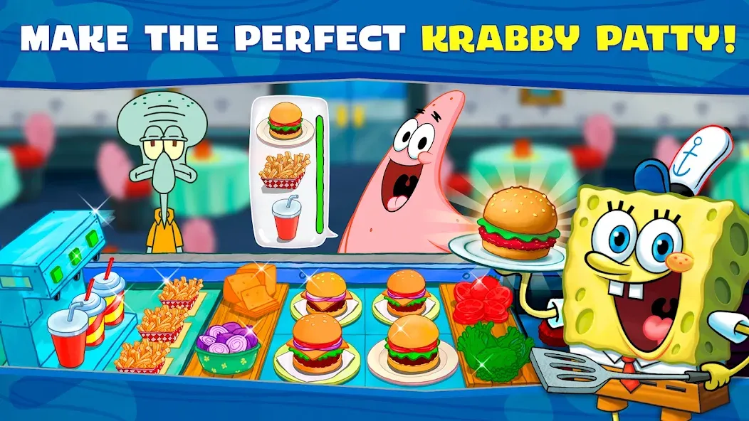 SpongeBob: Krusty Cook-Off  [МОД Бесконечные монеты] Screenshot 2